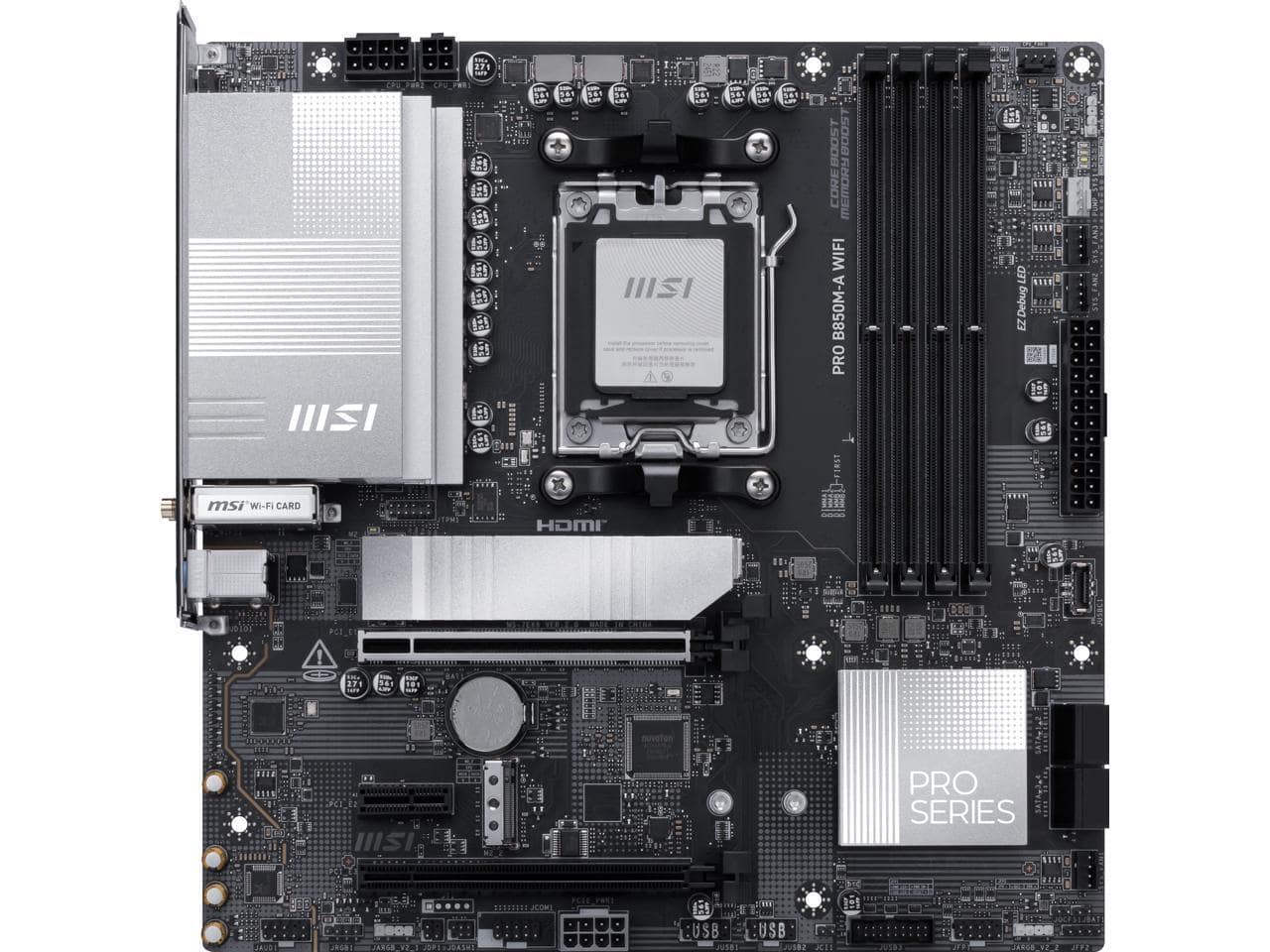 MSI - PRO B850M-A WIFI Gaming Desktop Motherboard