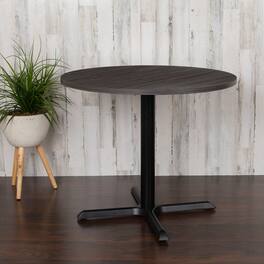 Emma + Oliver - 36" Round Multi-Purpose Conference Table - Meeting Table for Office - Rustic Gray