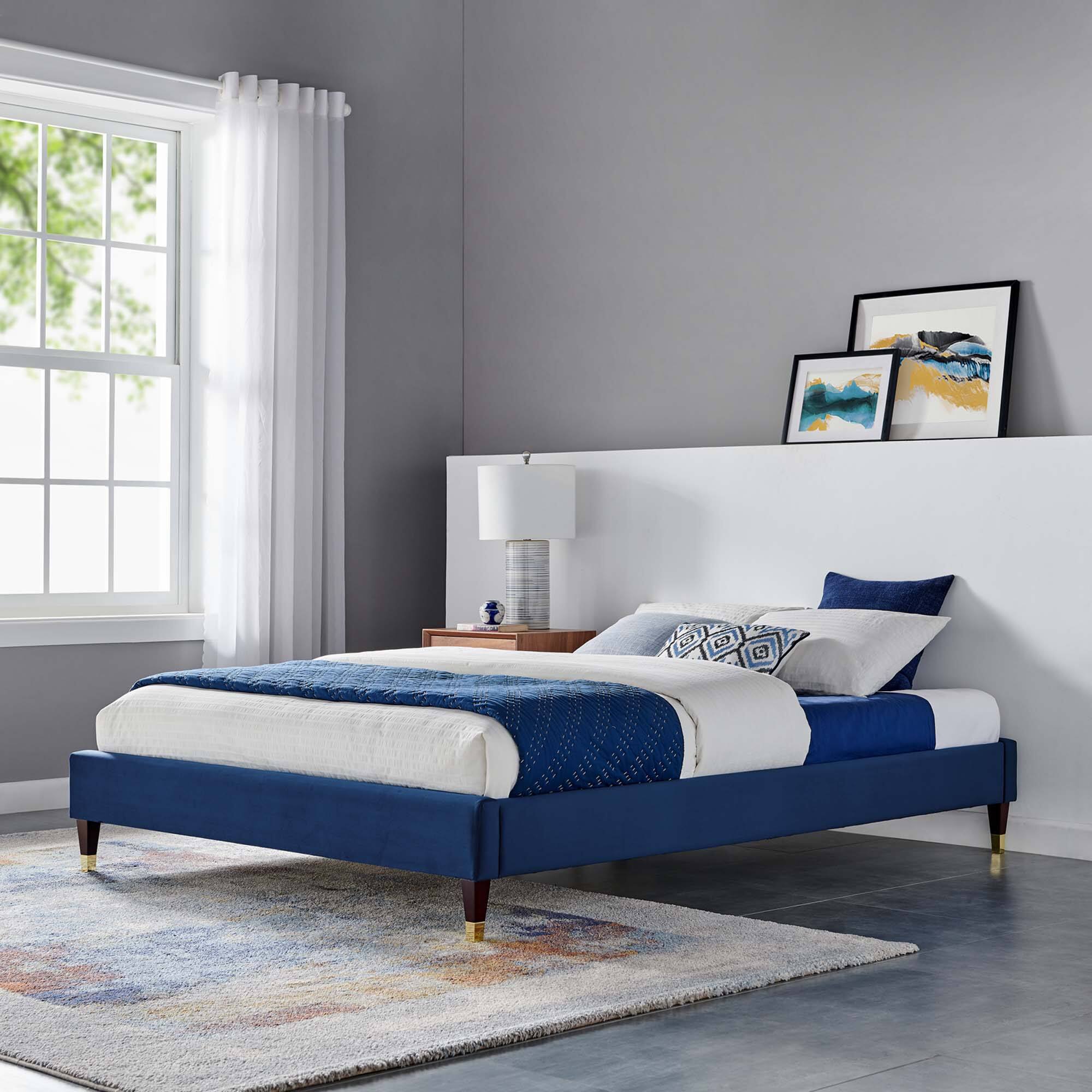Alt View 2. Modway - Margo Wood Full Platform Bed Frame - Brown.