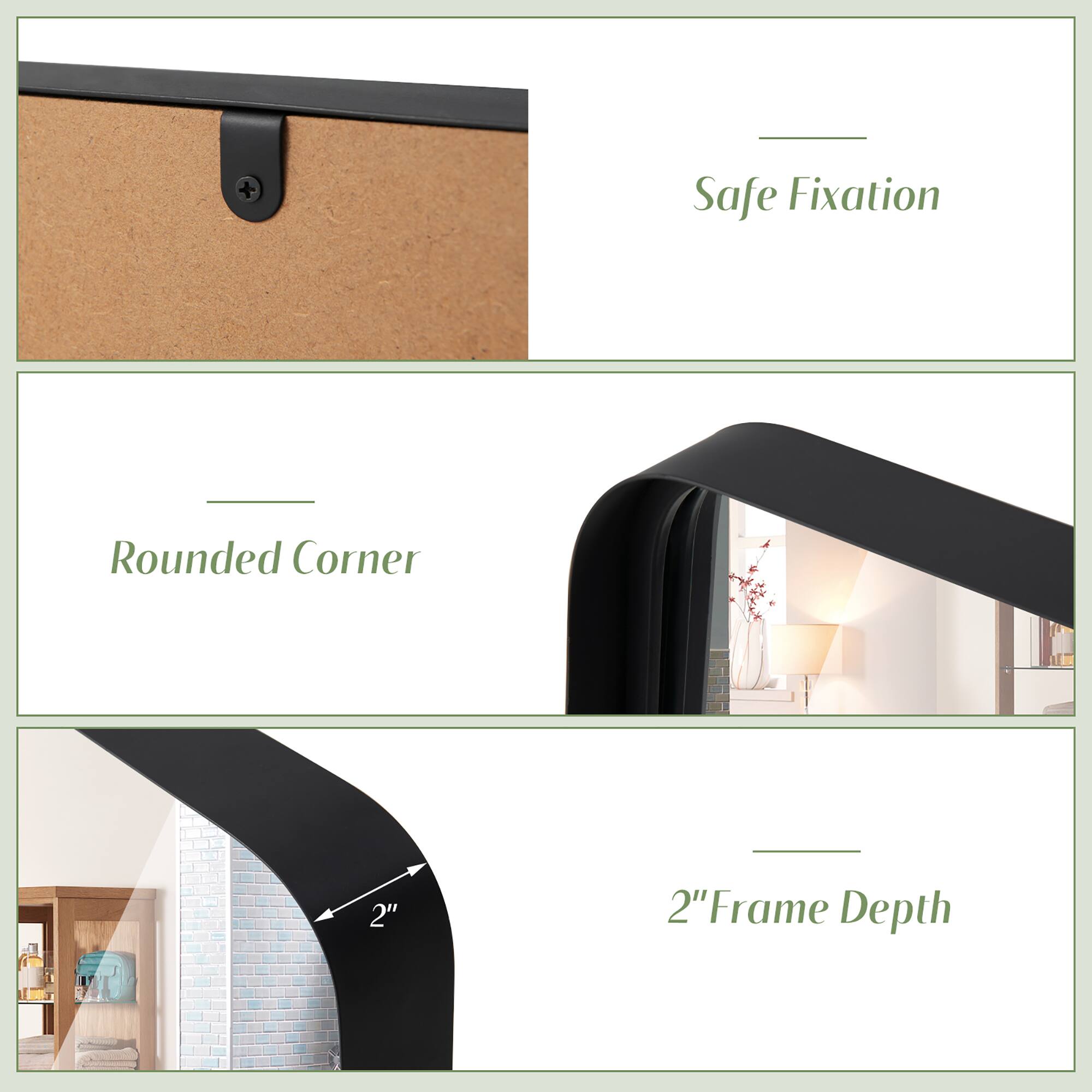 Safe Fixation  
Rounded Corner  
2" Frame Depth