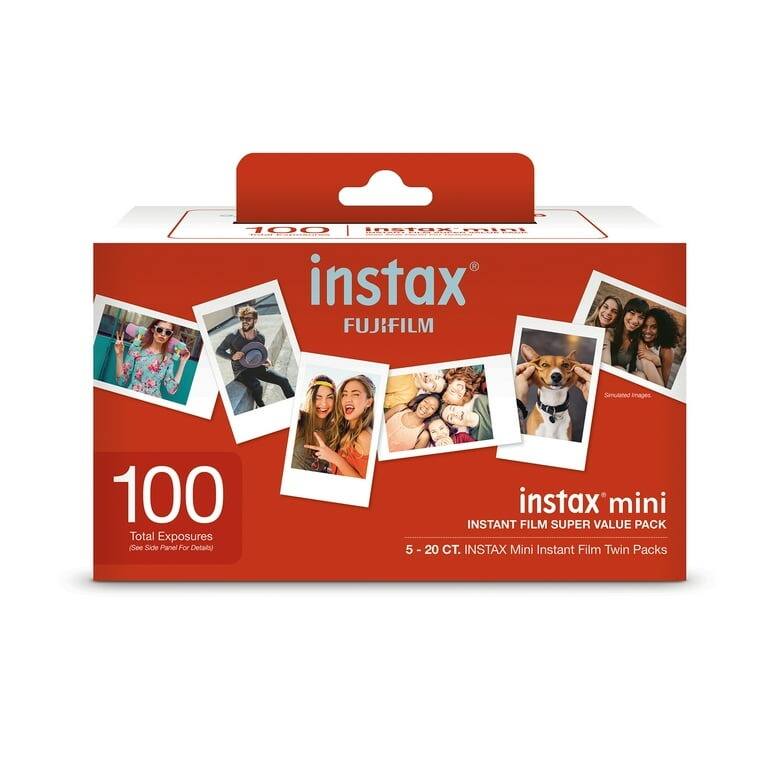 100 Total Exposures - instax FUJIFILM instax mini INSTANT FILM SUPER VALUE PACK 5 - 20 CT. INSTAX Mini Instant Film Twin Packs