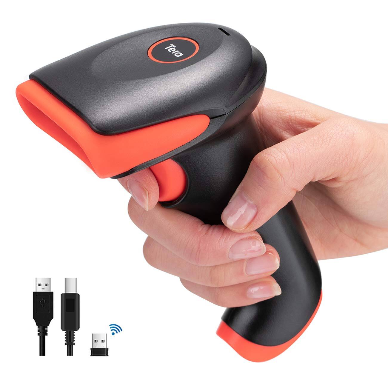 Front. Tera - Tera Wireless 1D/2D Barcode Scanner with Bluetooth, 2.4G, and USB Wired Connection for Phones, Tablets, and PCs HW0002-O.