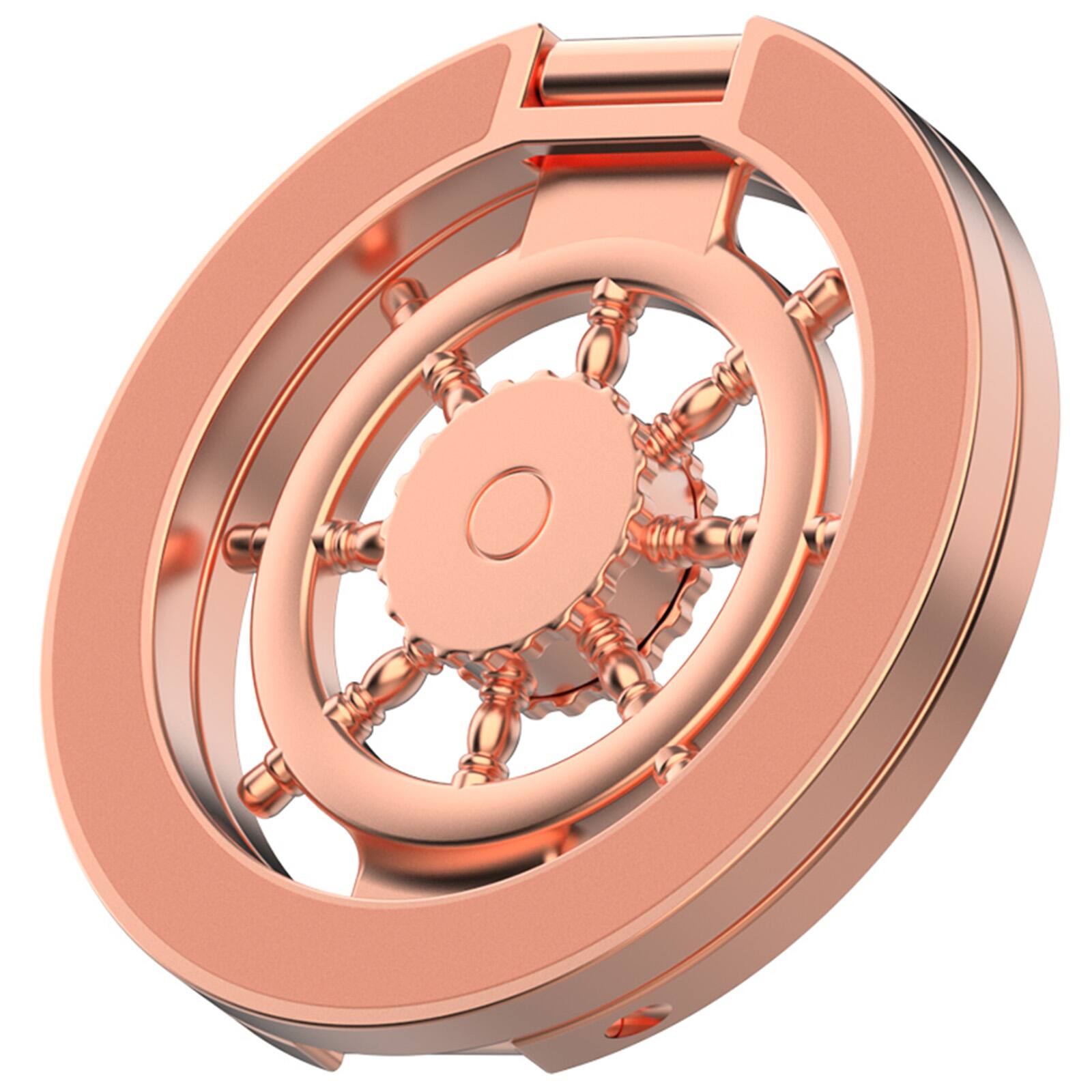 Alt View 7. UUCOVER - Magnetic Phone Kickstand Grip Ring Holder, Foldable Double-Sided Magnet Metal Stand Car Mount Compatible with MagSafe - Rosegold.