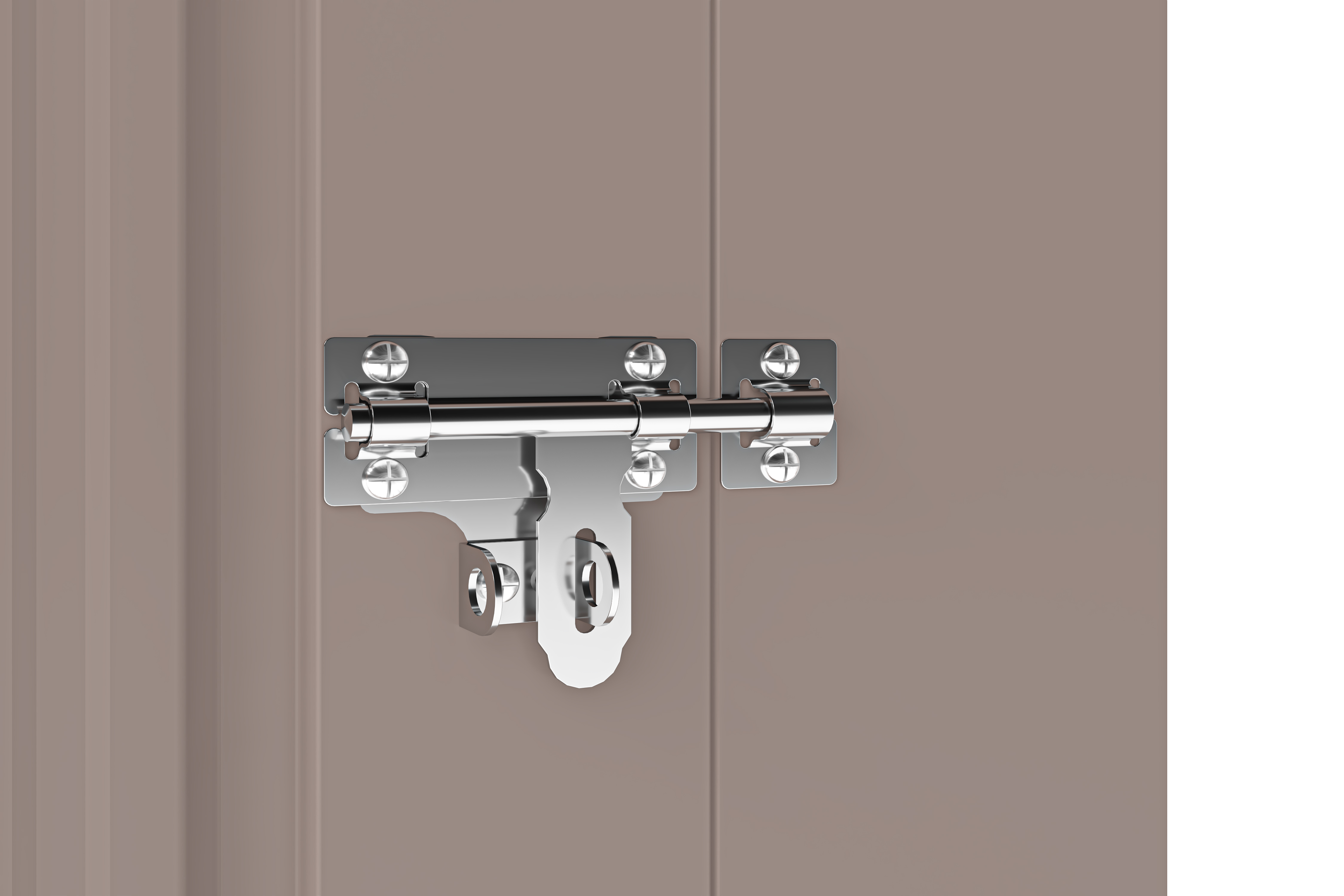 Alt View 7. Mondawe - 2.5x1.5 FT Small Metal Galvanized Iron Garden Shed with a solid lock system - Brown.