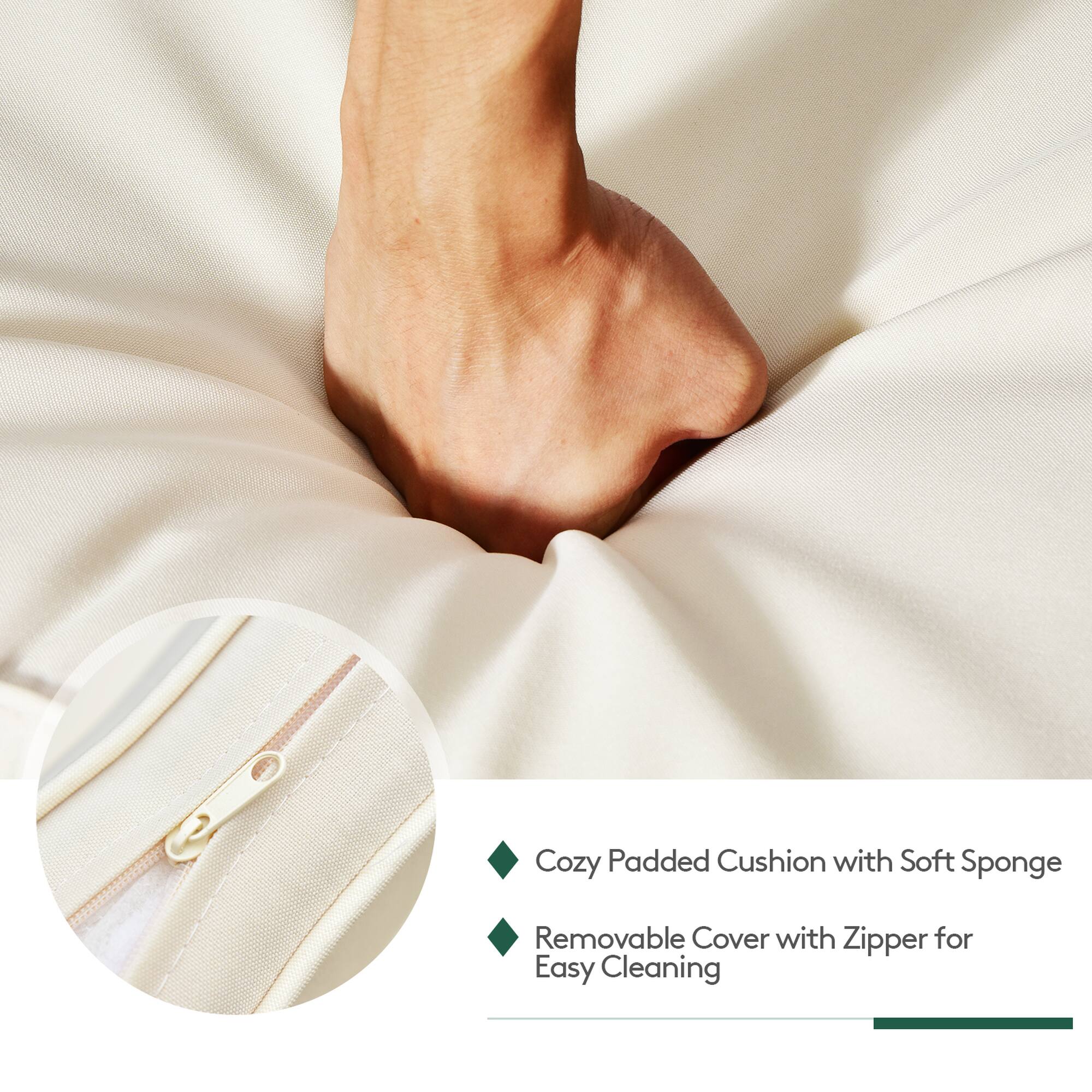 Cozy Padded Cushion with Soft Sponge  
Removable Cover with Zipper for Easy Cleaning