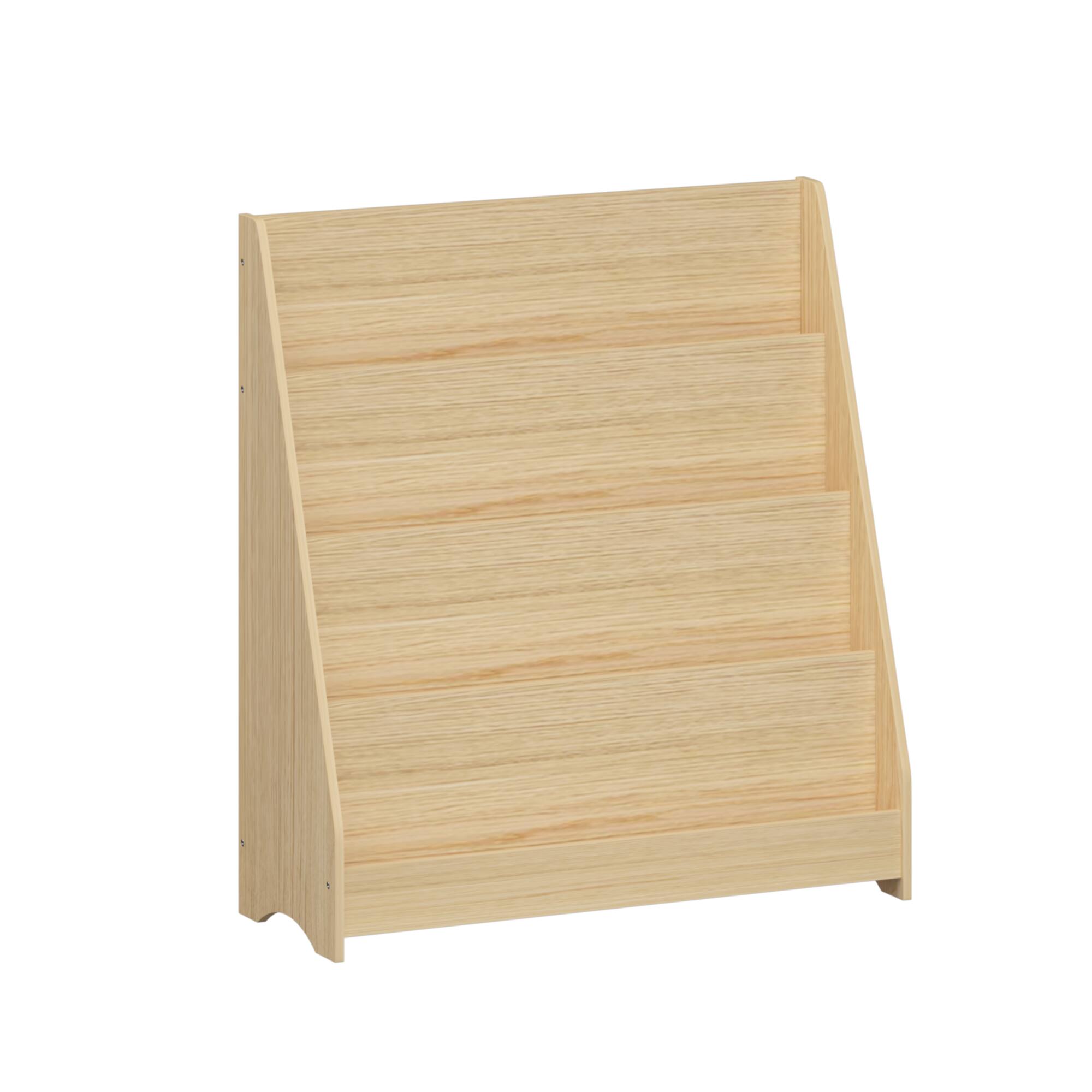 MERAVOM 4 Tier Bookshelf, Montessori Bookcase for Toddlers, Wooden Book ...