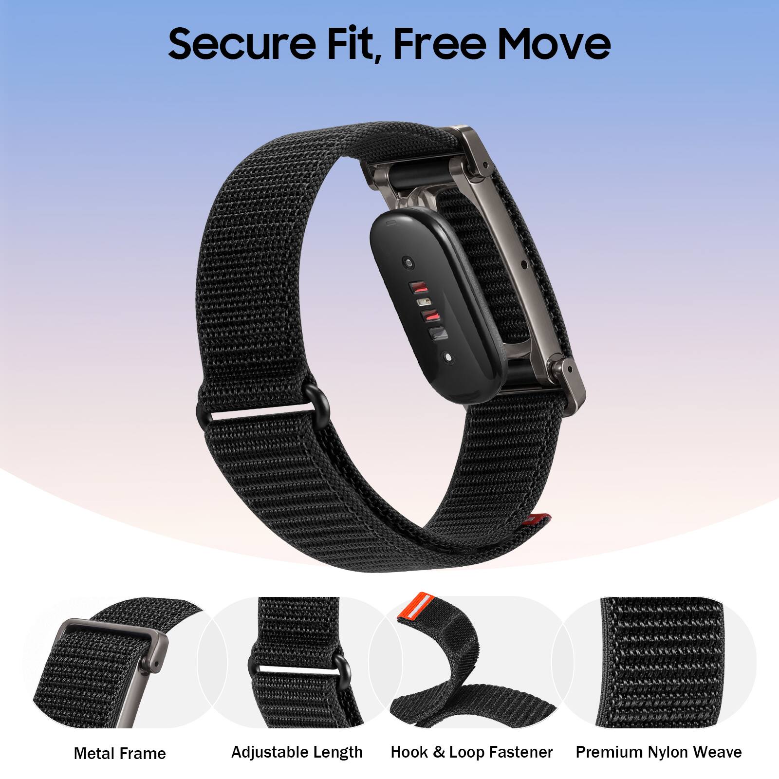 Secure Fit, Free Move

Metal Frame
Adjustable Length
Hook & Loop Fastener
Premium Nylon Weave