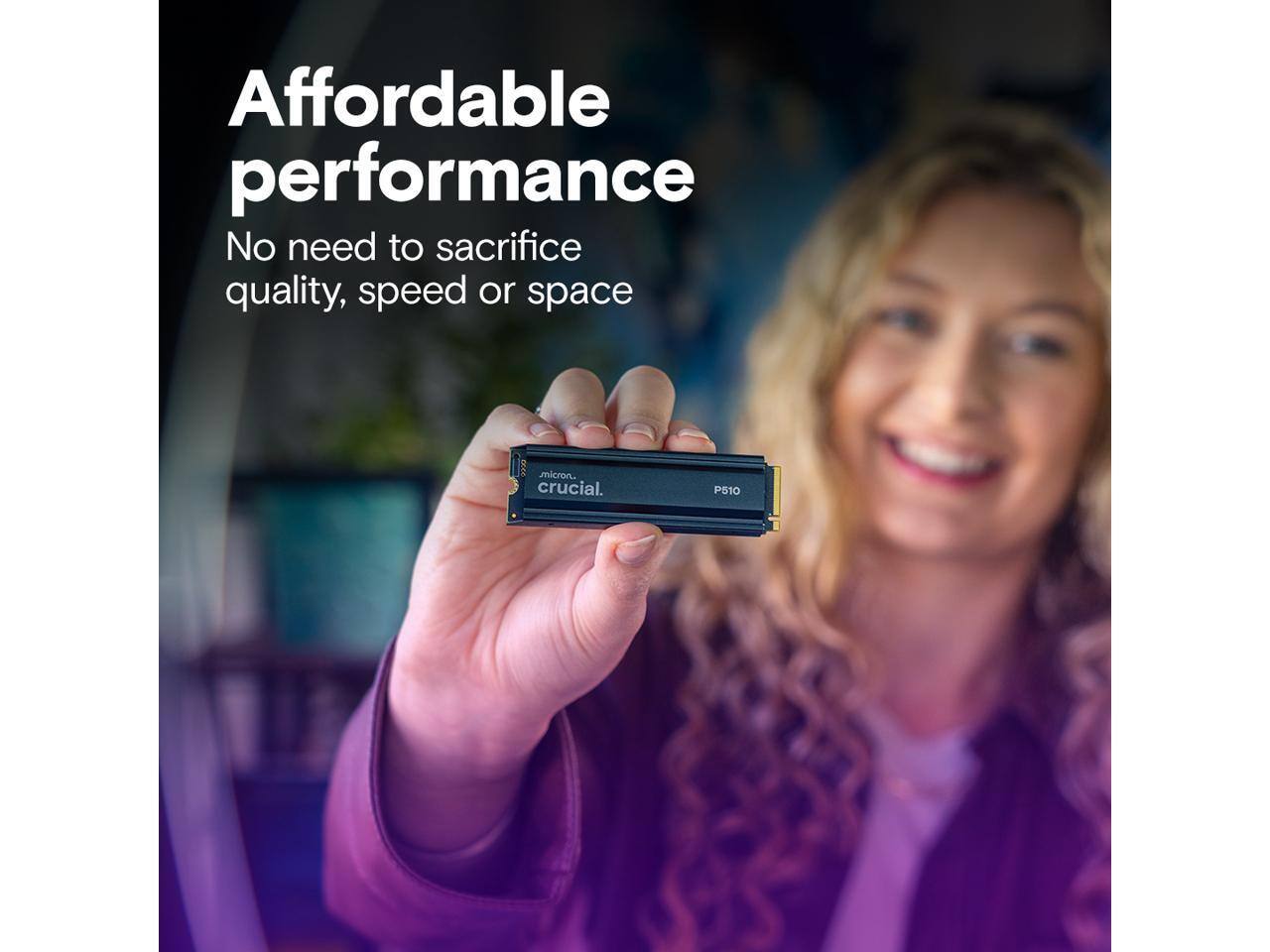 Crucial P510 2TB Gen5 NVMe SSD, PCIe 5.0 M.2, Up to 11000 MB/s