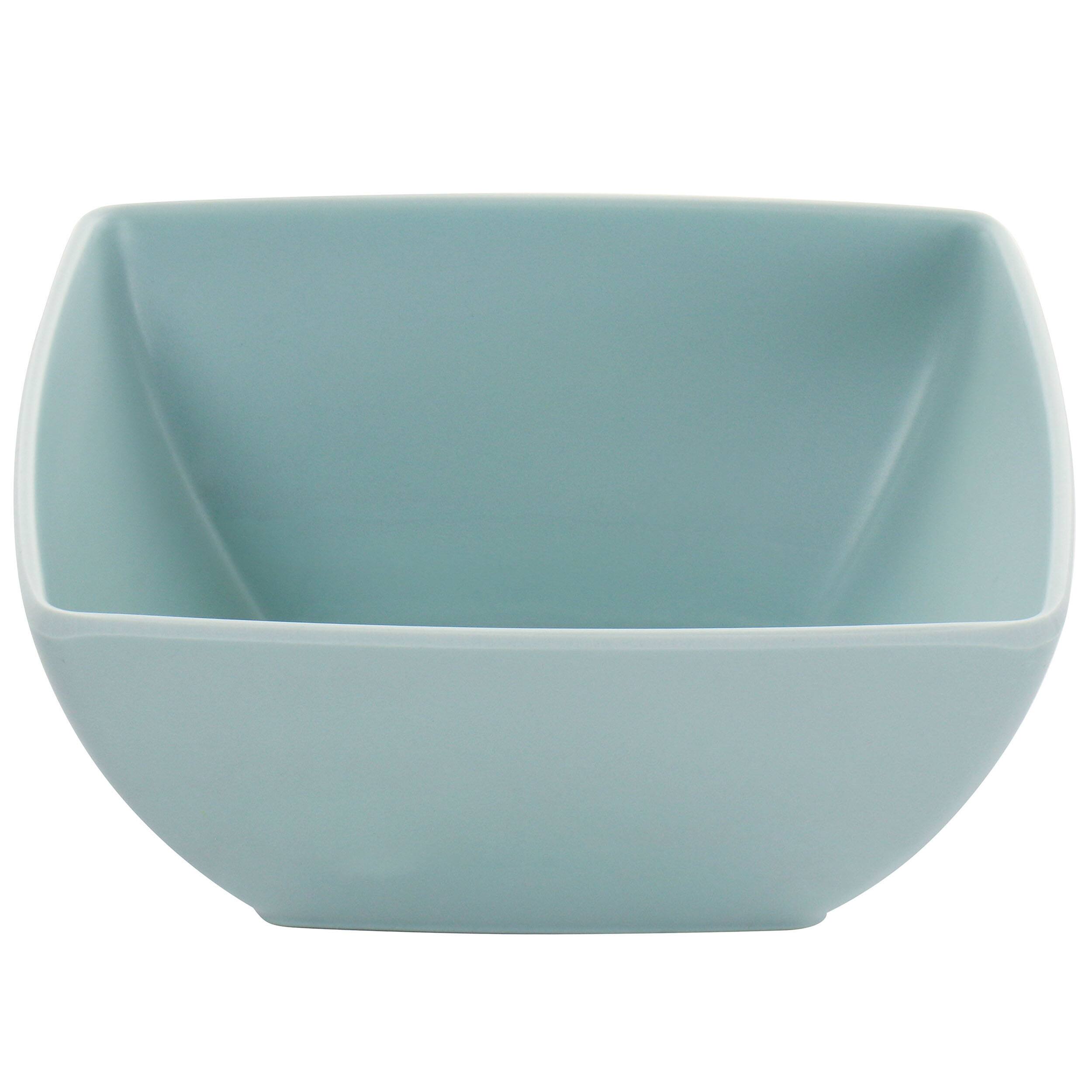 Alt View 4. Gibson - Gibson Home Grayson Melamine 16 Piece Square Dinnerware Set in Mint - Mint.