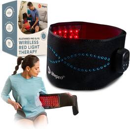 LifePro - Red Light Therapy Belt Color Black Rechargeable 660nm 850nm Infrared Red Light Therapy for Body - Black