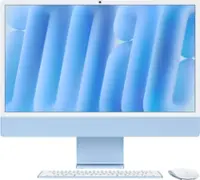 Apple - iMac 24-inch All-in-One - M4 chip - Built for Apple Intelligence - 8 Core CPU - 8 Core GPU - 16GB Memory - 256GB SSD - Blue - Front_Zoom