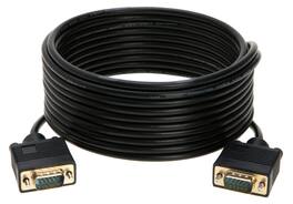 Cables Direct Online - SVGA VGA Male to Male Cable – 30ft, HD15 1080p Monitor Projector Video Cord with Gold-Plated Connectors - Black