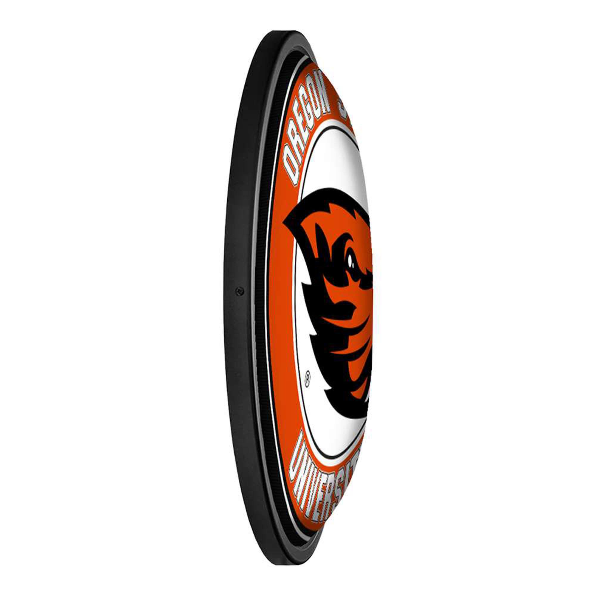 Alt View 3. The Fan-Brand - Oregon State Beavers 18'' Round Slimline Illuminated Wall Sign - Multicolor.