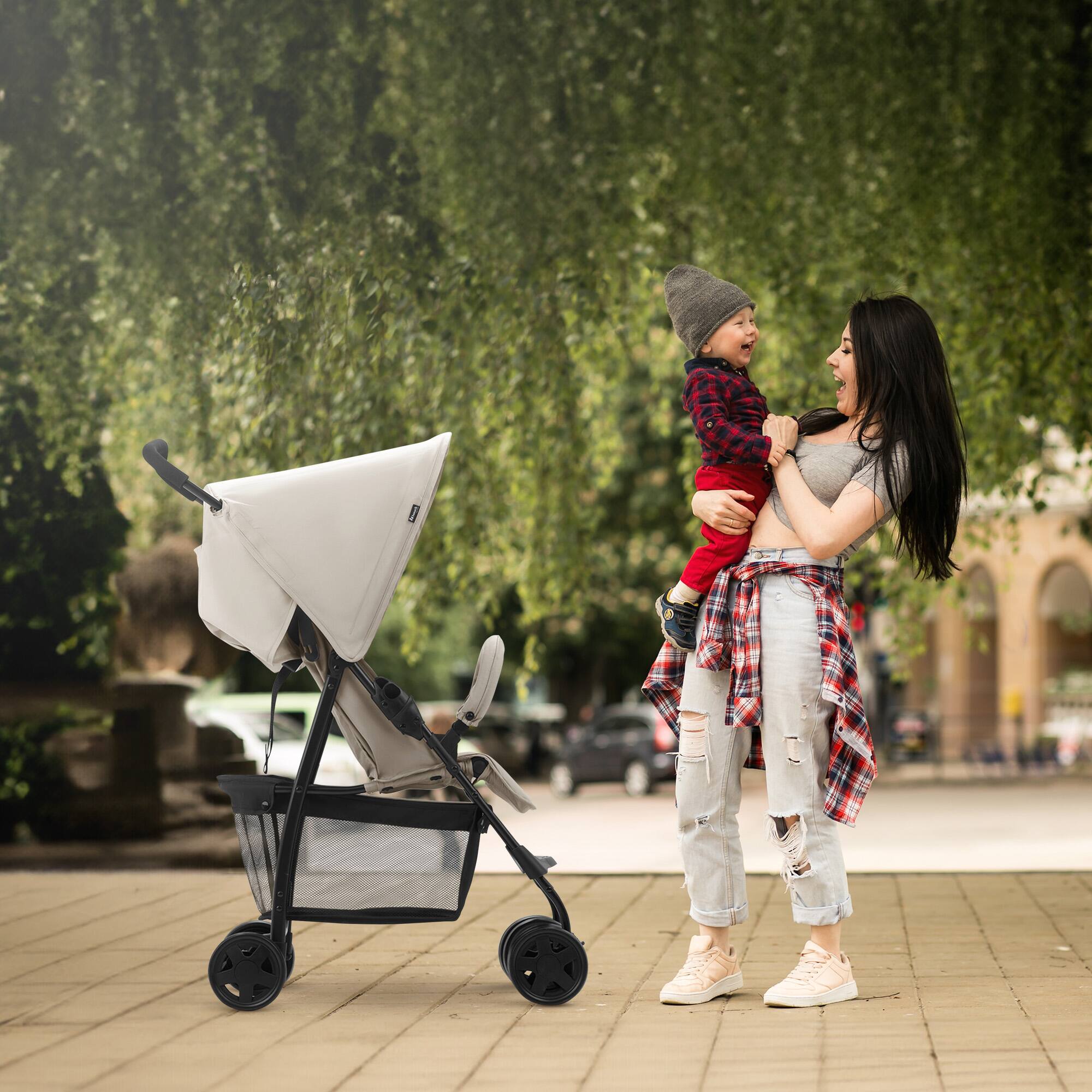 Alt View 5. hauck - hauck Sport T13 Lightweight Compact and Foldable Stroller, Push Chair, Beige.
