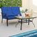 Alt View 1. Costway - 2 PCS Patio Furniture Set Outdoor Loveseat Chair Coffee Table Cushioned Seat - Navy.