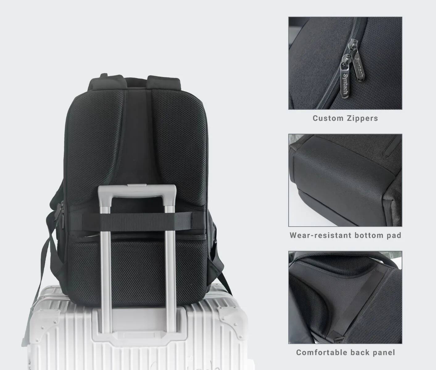 - Custom Zippers
- Wear-resistant bottom pad
- Comfortable back panel