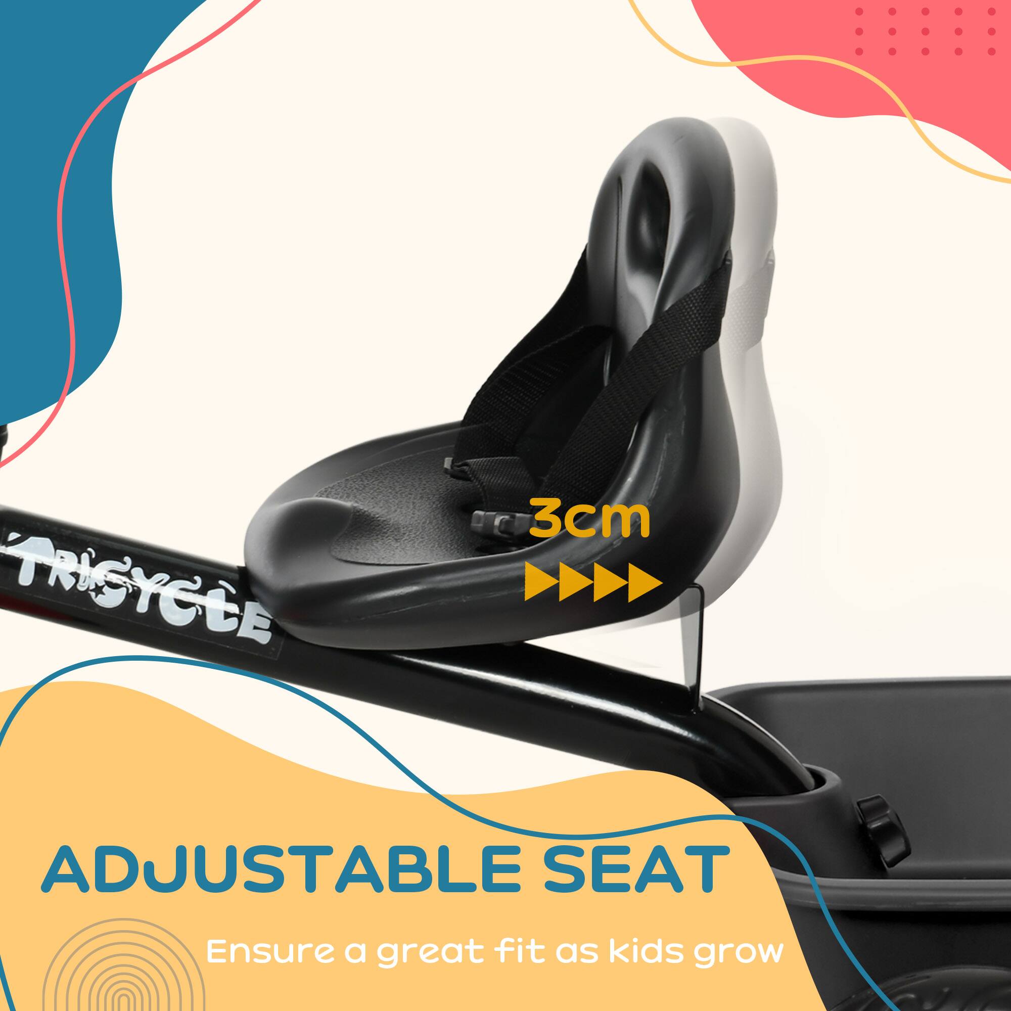 TRISYCTE

3cm ADJUSTABLE SEAT

ADJUSTABLE SEAT
Ensure a great fit as kids grow