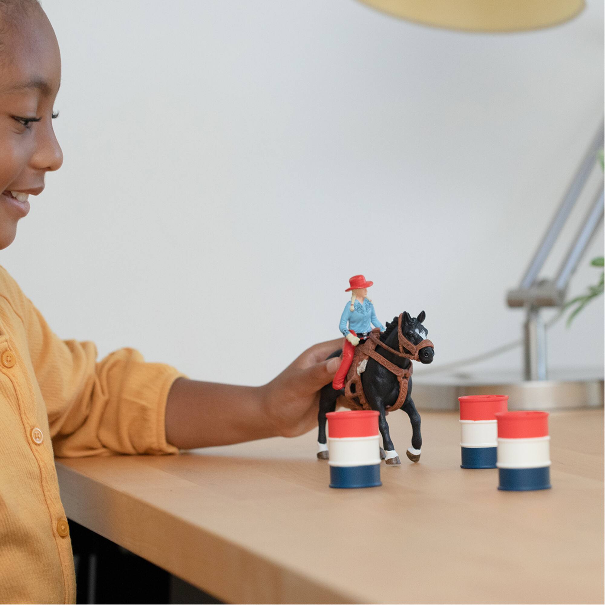 Alt View 1. Schleich - Farm World: Cowgirl Barrel Racing Fun.
