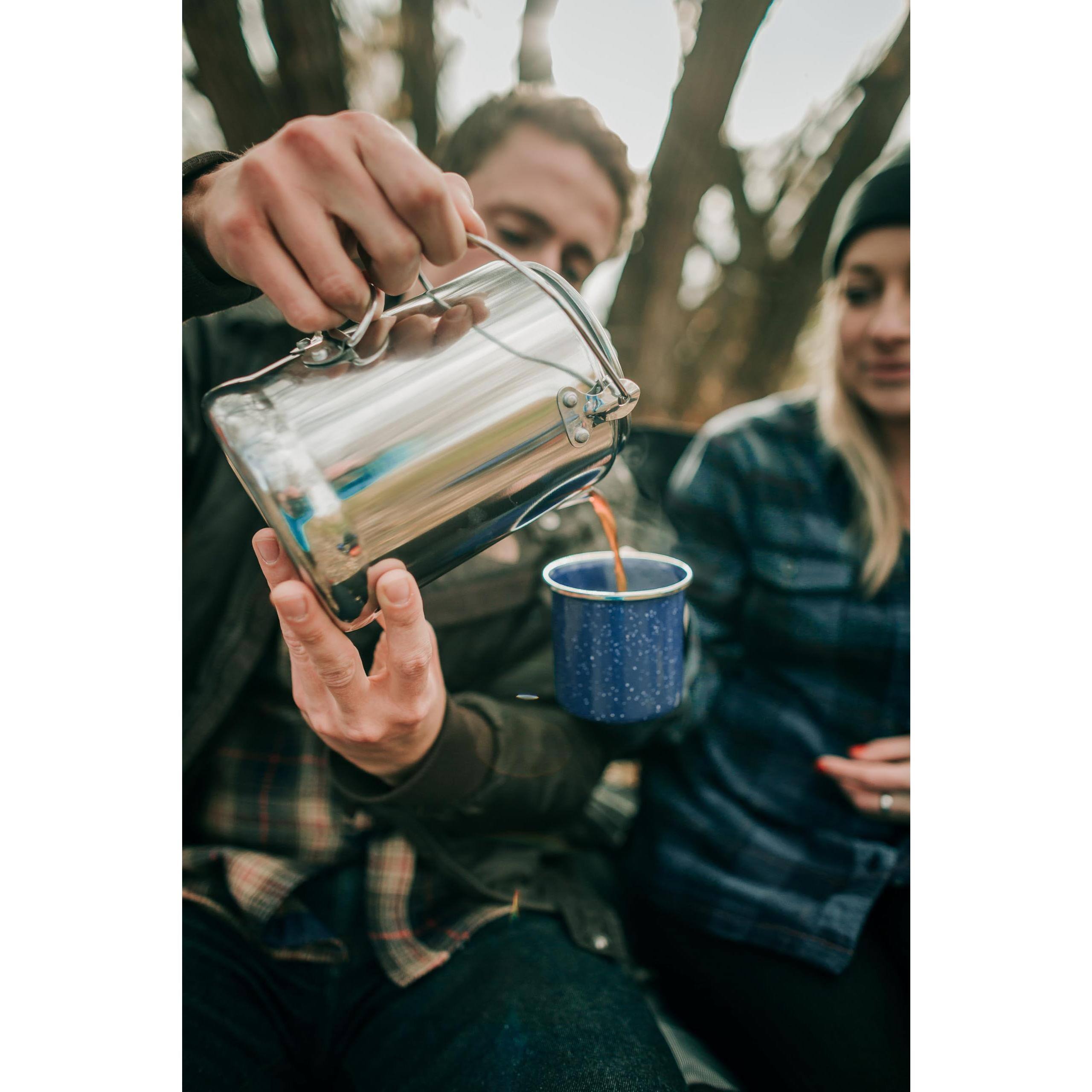 Alt View 3. Dapper Styles - Aluminum Percolator Coffee Pot With Wire Handle - 9 Cups-Without Filters.