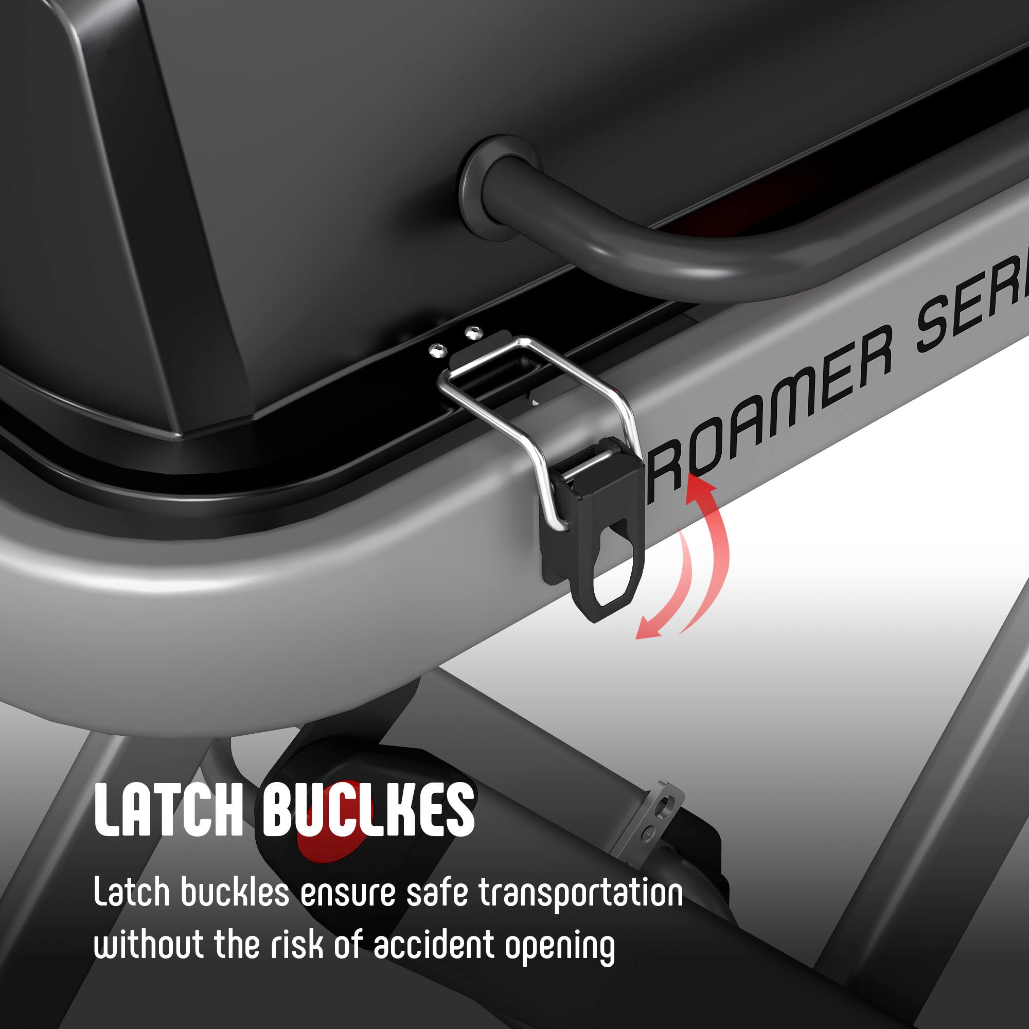 SER ROAMER LATCH BUCKLES  
Latch buckles ensure safe transportation without the risk of accident opening
