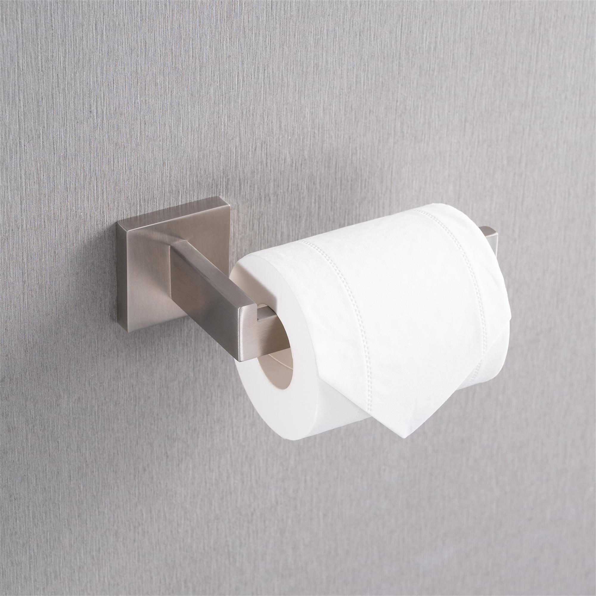 Alt View 5. Boyel Living - 5-Piece SUS304 Bathroom Set: Towel Bar + Ring + Hooks + TP Holder Brushed Finish - Brushed Nickel.