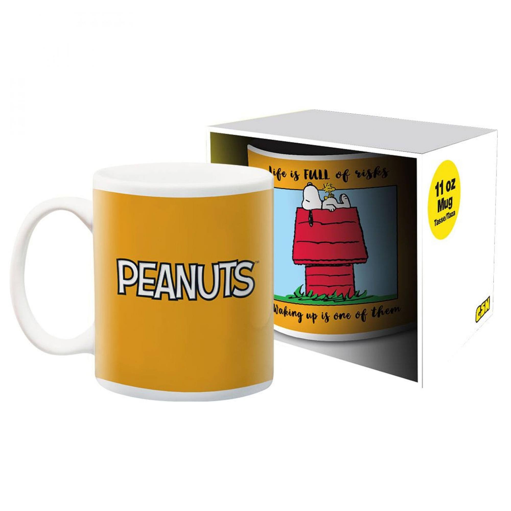 Life is full of risks. Waking up is one of them.  
11 oz Mug  
Peanuts