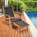 Alt View 3. Costway - 2PCS Patio Folding Rattan Lounge Chair Wood Frame Retractable Footrest - Mix Brown.