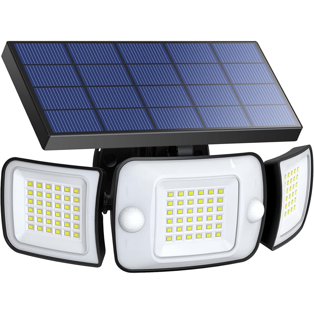 MOSZAR LLC - Intelamp Solar Outdoor Light, Motion Sensor, Waterproof 270° Flood