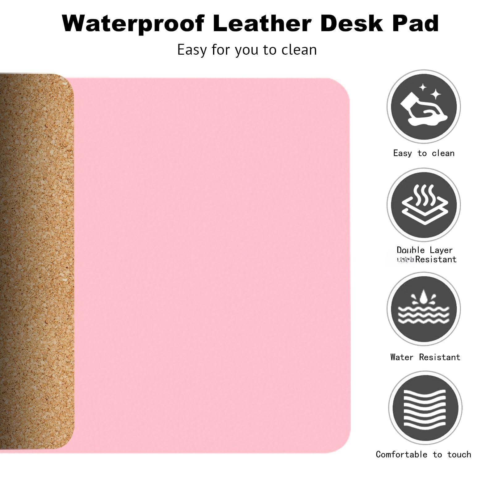 Waterproof Leather Desk Pad  
Easy for you to clean  

- Easy to clean  
- Double Layer  
- Water Resistant  
- Comfortable to touch
