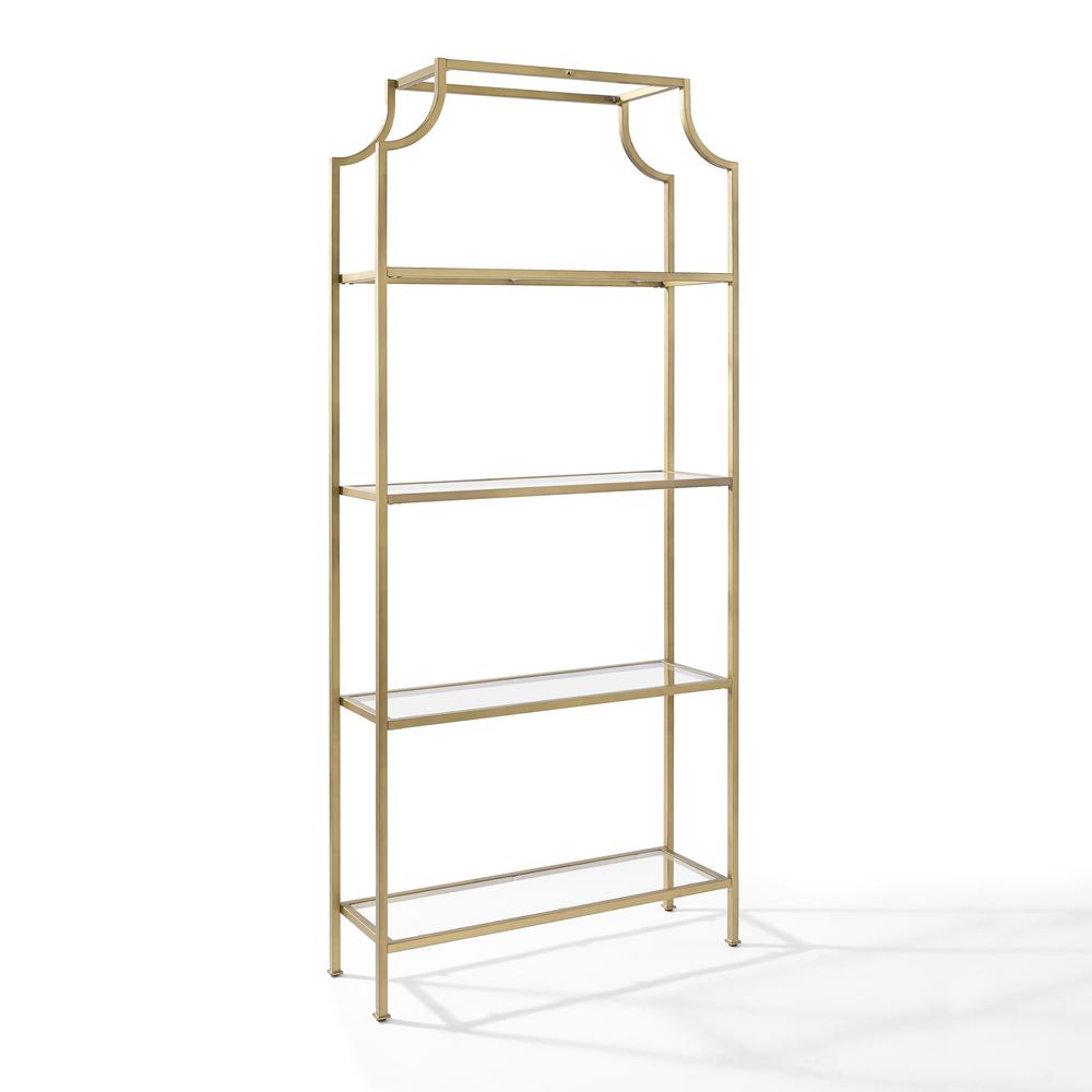 Alt View 2. Crosley Furniture - Aimee Etagere Bookcase - Soft Gold.