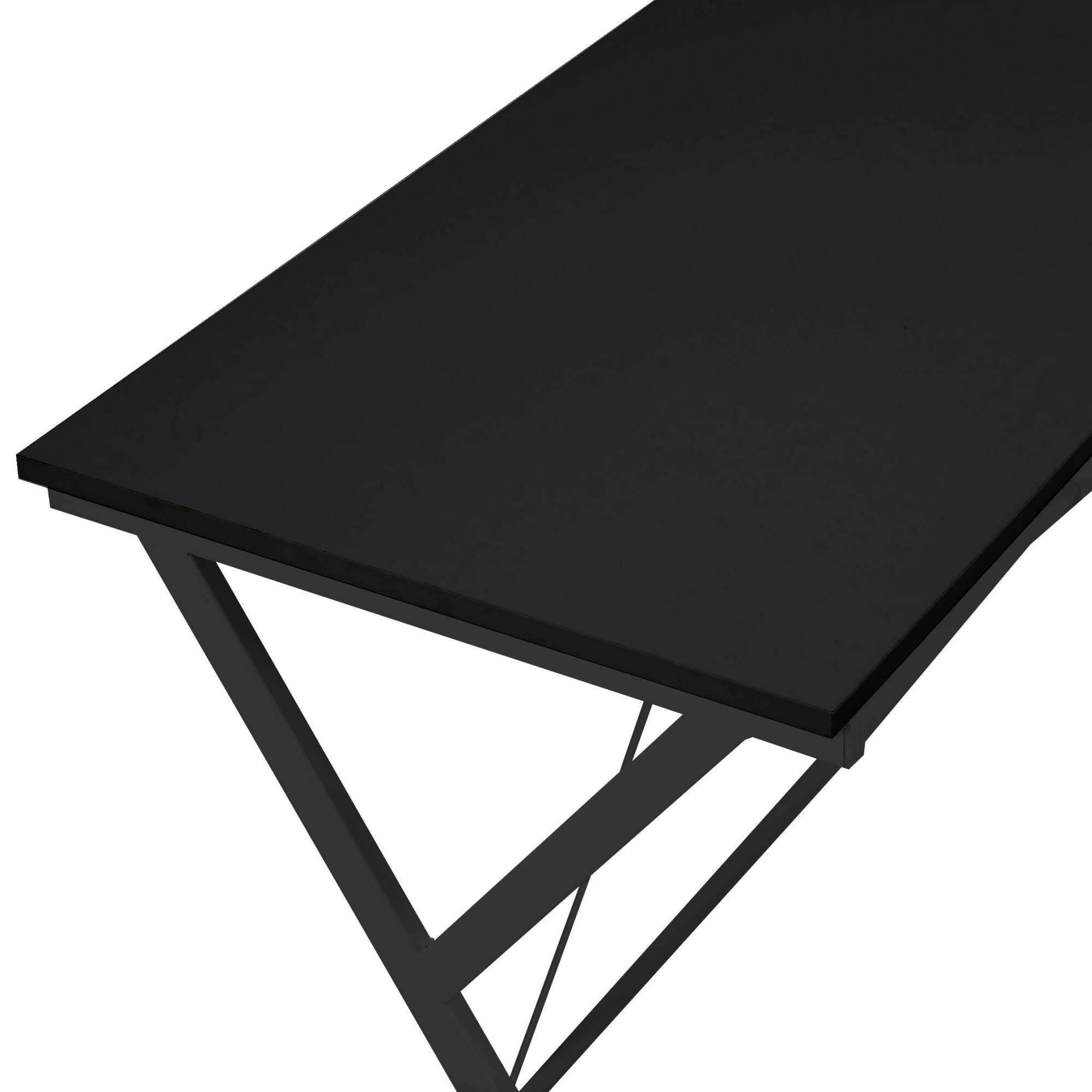 Alt View 1. GOODSILO - L-Shaped Computer Desk with Metal Frame and Mobile CPU Holder for Compact Workspaces - Black.