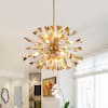 Front. Parrot Uncle - Modern Handmade Butterfly 14-Light Globe Chandelier - Antique Gold.