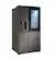 Angle. LG - 23 Cu. Ft. Side-by-Side Counter-Depth Smart Refrigerator with Craft Ice - PrintProof Black Stainless Steel.