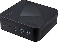 Front. Acer - Revo Box AI Mini PC Desktop Copilot+PC - AMD Ryzen AI 9 465 2026 - 16GB DDR5 Memory - 512GB Storage - Black.