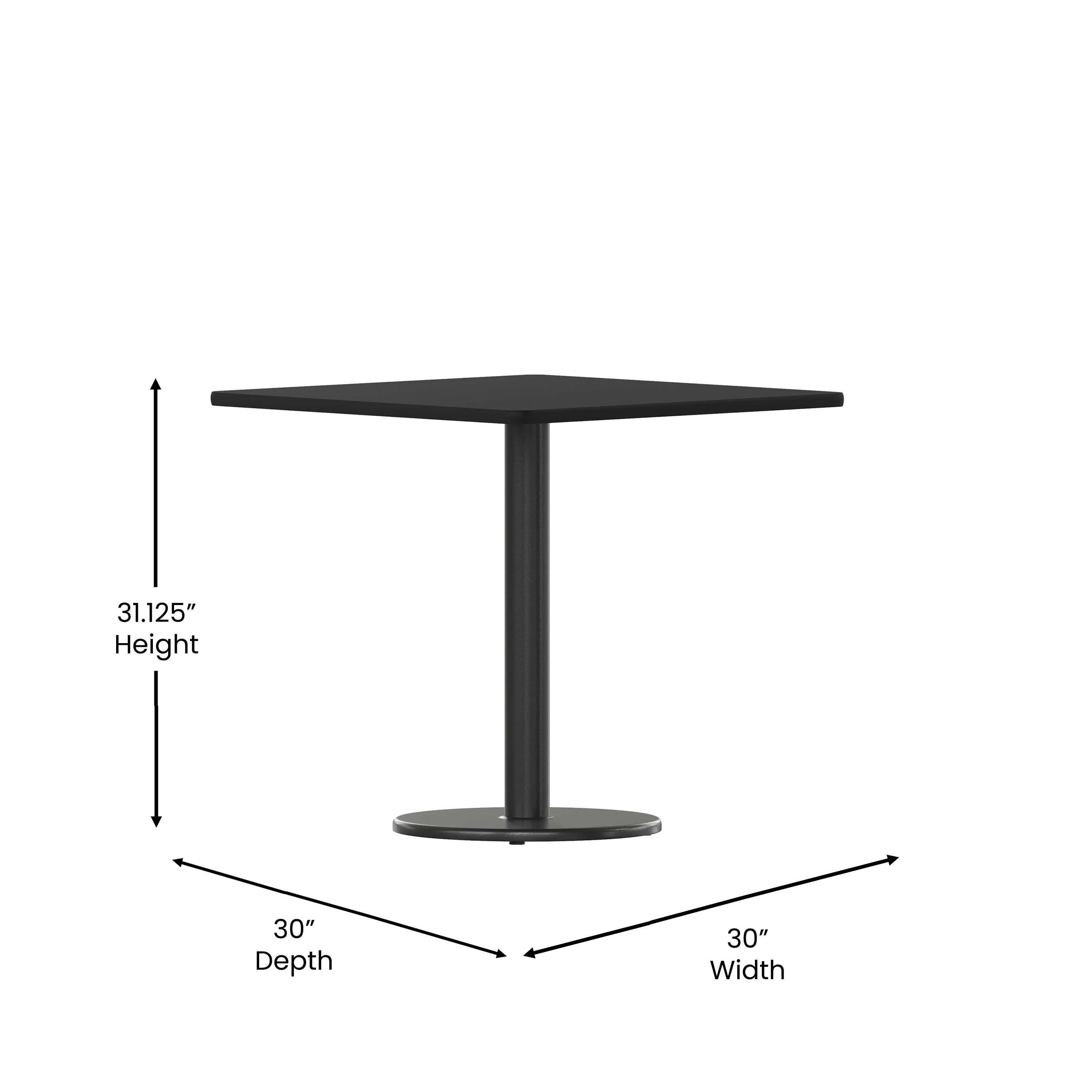31.125" Height  
30" Depth  
30" Width