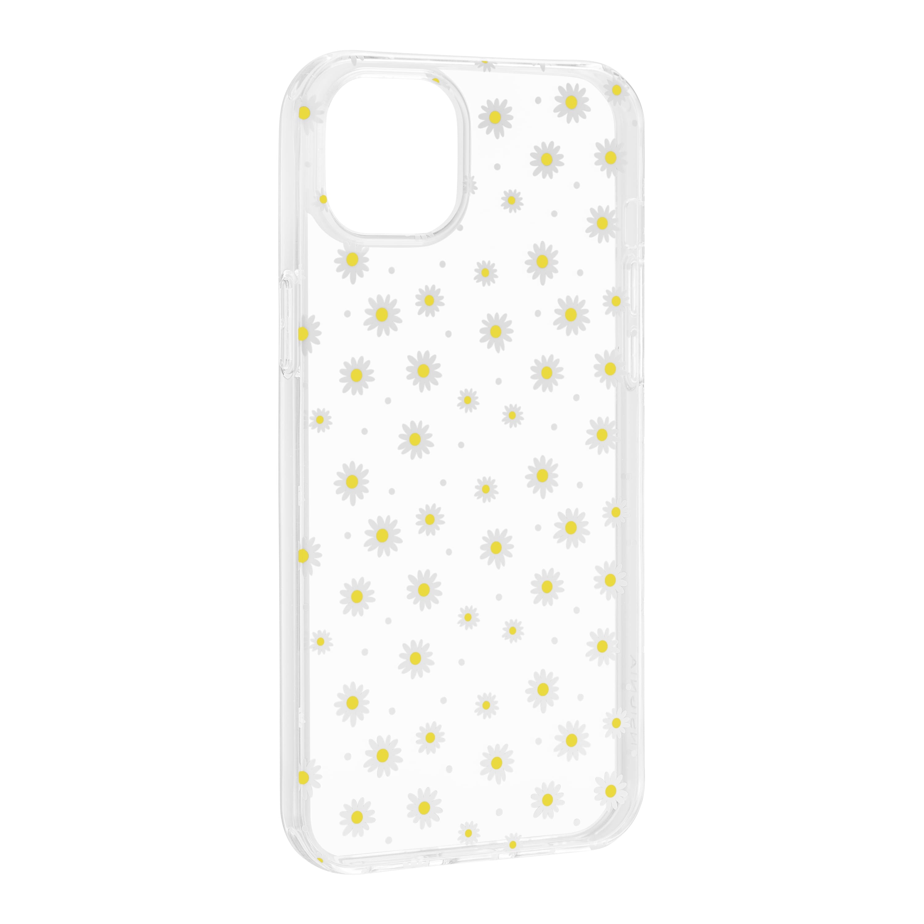 Angle. Insignia™ - Hard-Shell Case for iPhone 14 Plus - Daisy.