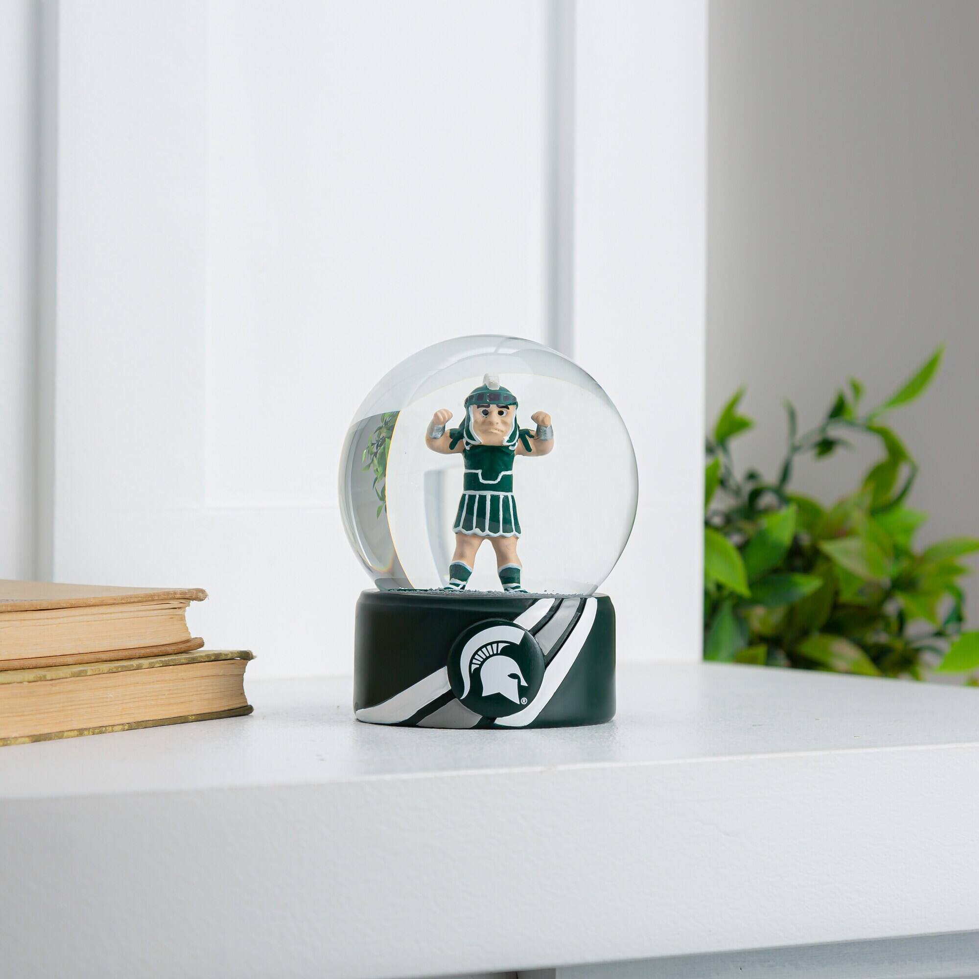 Alt View 1. Evergreen Enterprises - Michigan State Spartans 100mm Mascot Glass Water Globe - Multicolor.