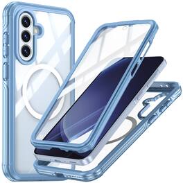 UUCOVER - Full Body Case for Samsung Galaxy A36 5G,Shockproof TPU+PC Built-in with Screen Protector Compatible with MagSafe Cover - Blue