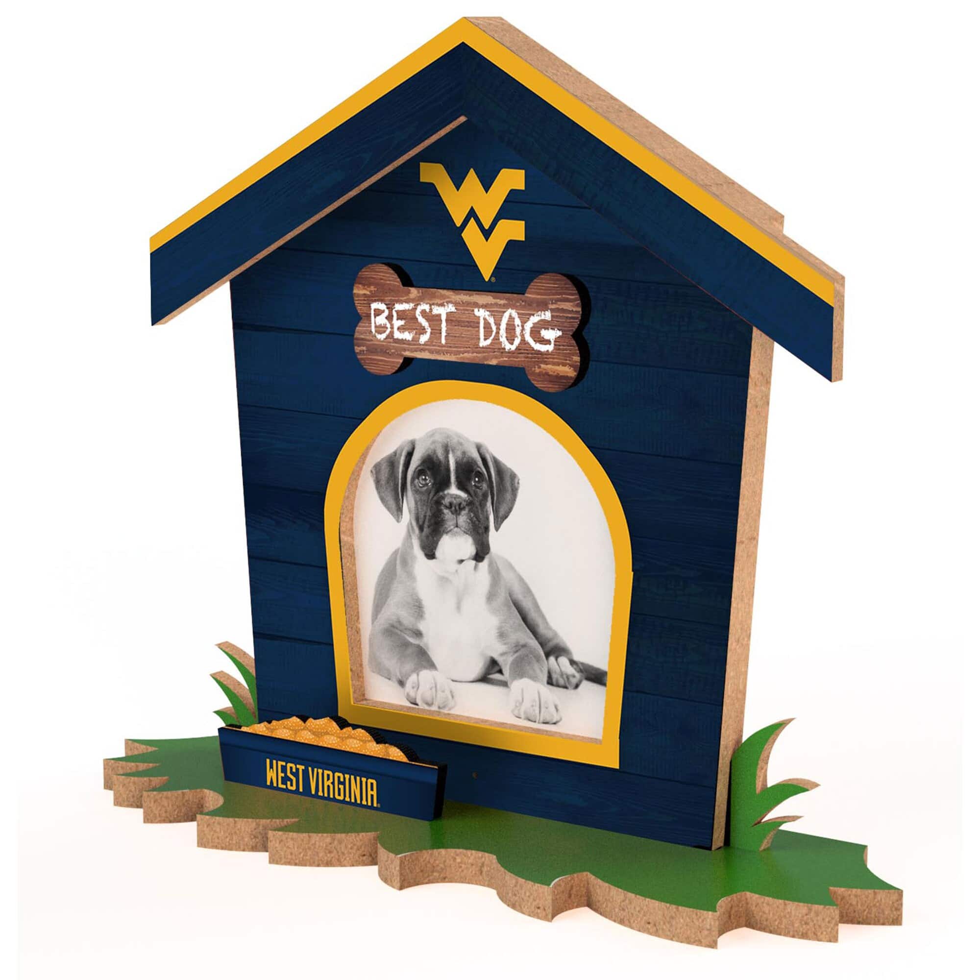 Fan Creations - West Virginia Mountaineers Dog House Photo Frame - Multicolor