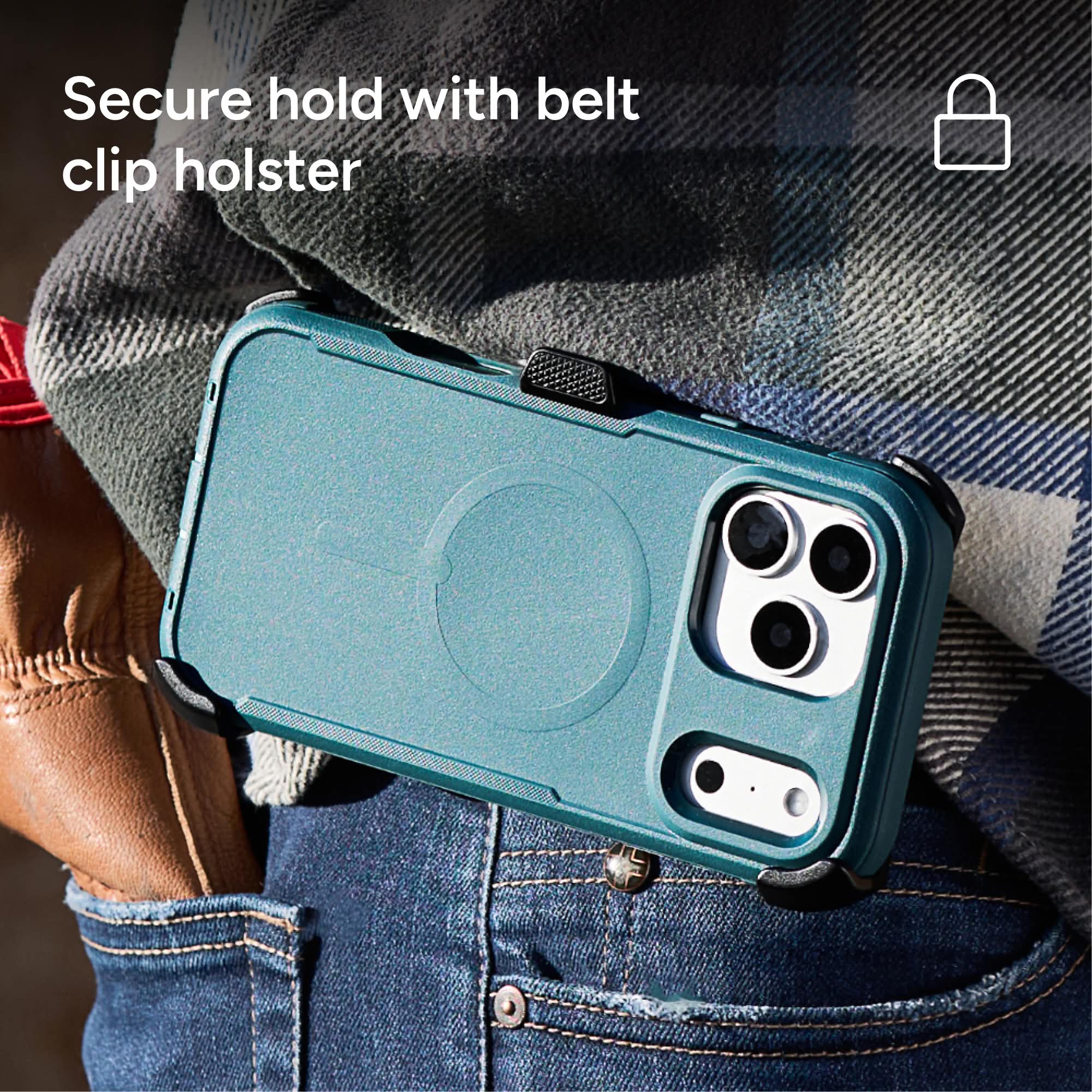 Secure hold with belt clip holster