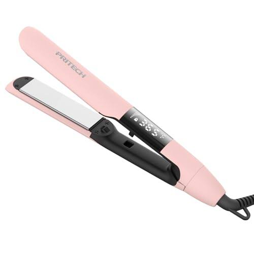 Front. Vulpecula Spade - Flat Iron Hair Straightener and Curler 2 in 1, Titanium Flat Iron with Negative Ions, Adjustable Temp(248℉-450℉) and.
