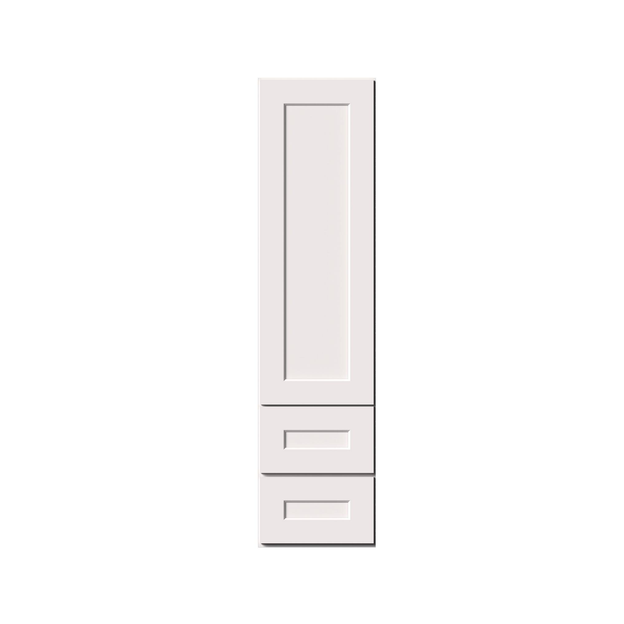 Alt View 1. Boyel Living - 15-in W x 60-in H x 12-in D Shaker RTA Kitchen Counter Linen Cabinet - White Shaker.