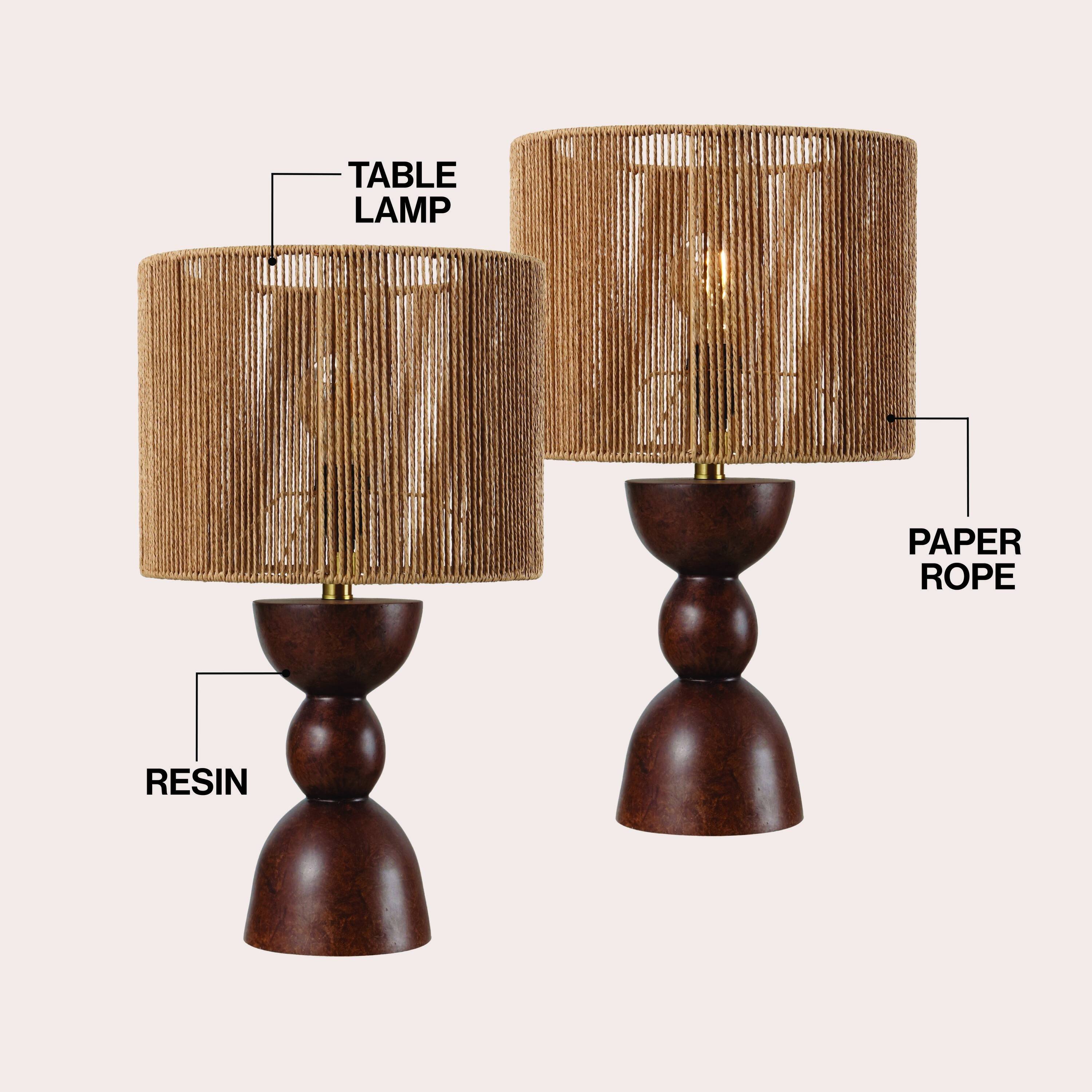 TABLE LAMP  
PAPER ROPE  
RESIN