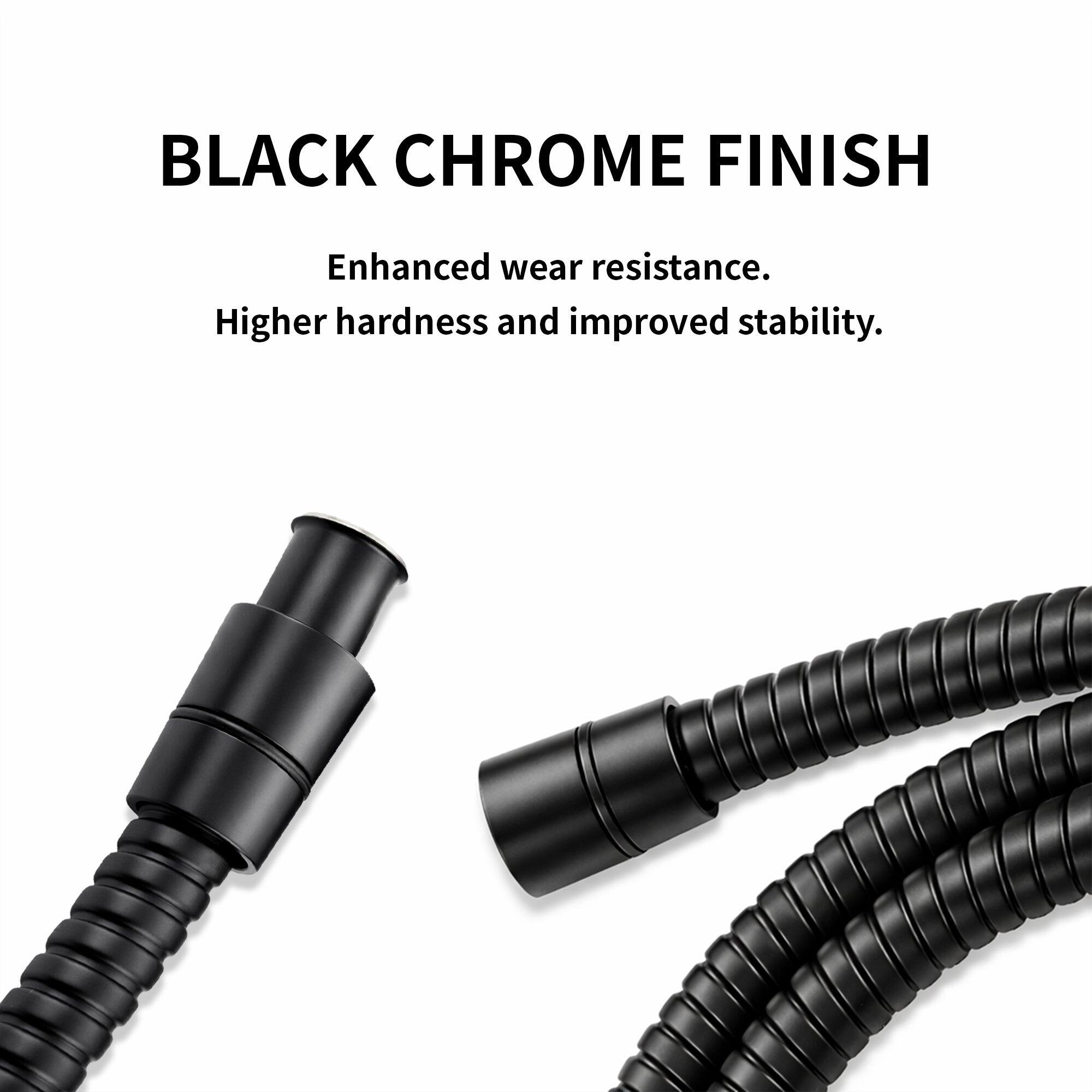 BLACK CHROME FINISH  
Enhanced wear resistance.  
Higher hardness and improved stability.