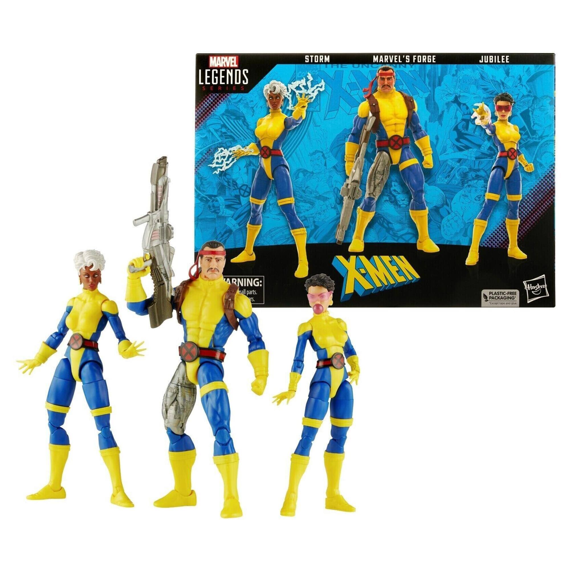 Marvel Legends X Men 6 Inch Action Figure 3 Pack | Forge, Storm