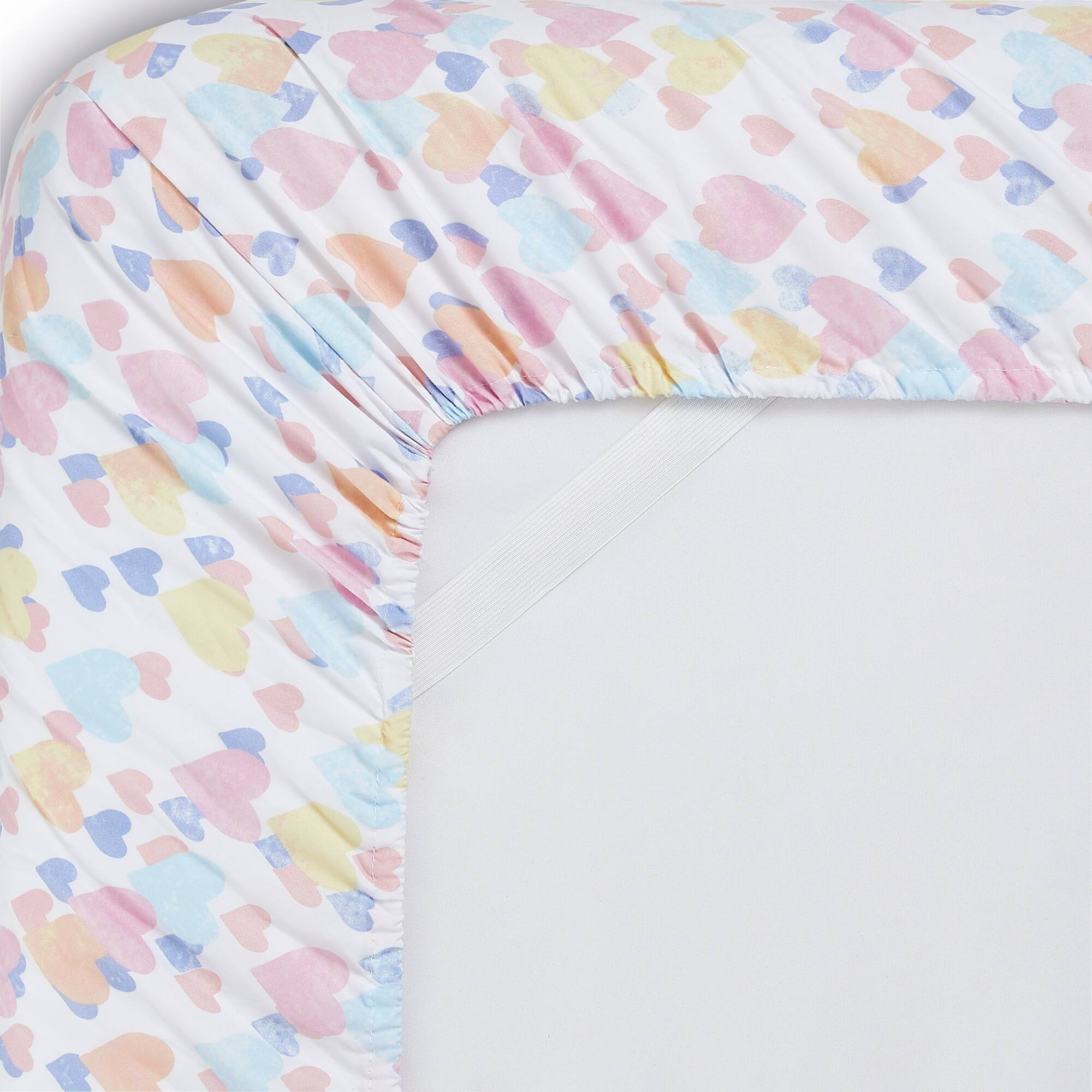 Back. Sweet Home Collection - Kids' Printed Classic & Bright Ultra Soft Microfiber Sheet Sets - Twin - Vintage Hearts.