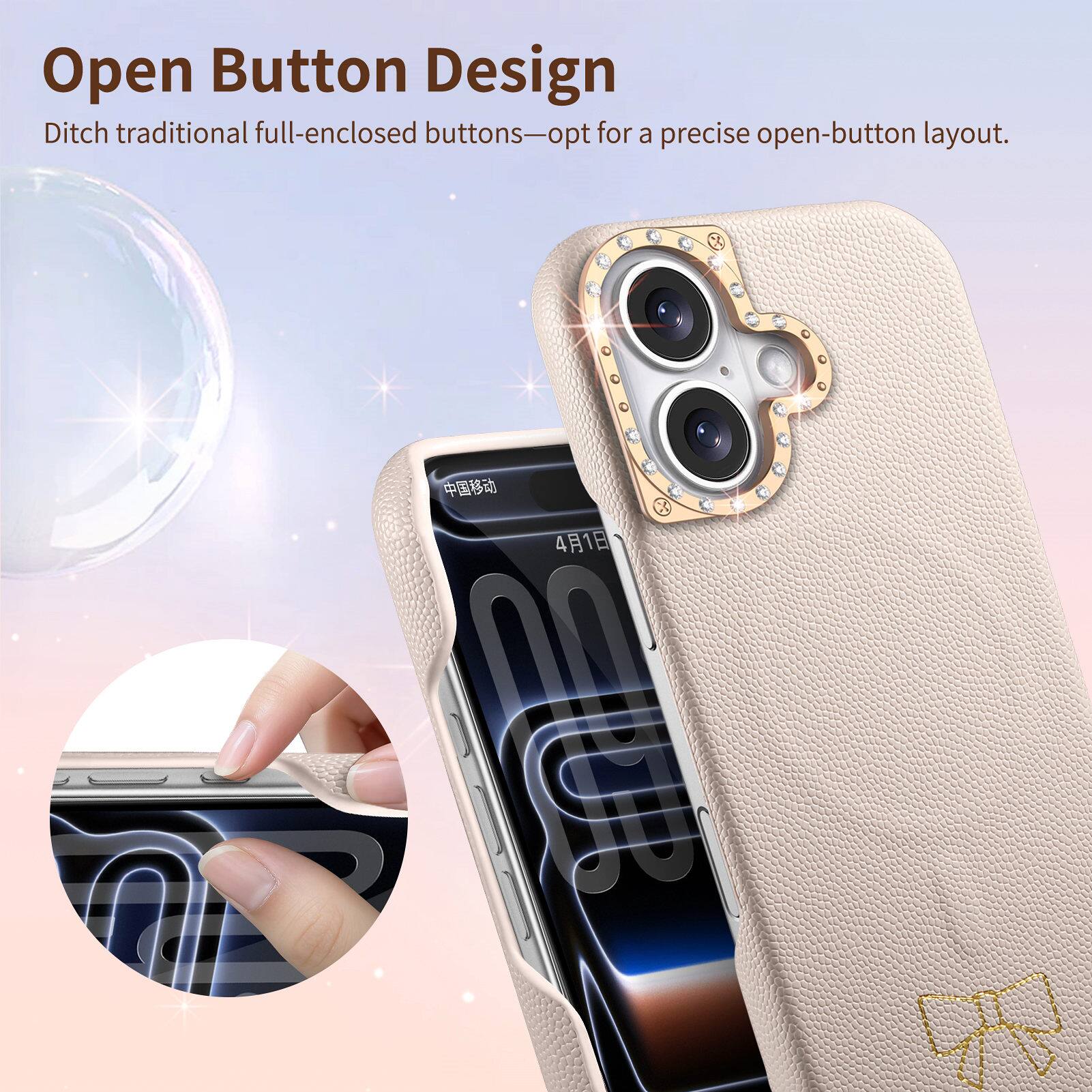 Open Button Design  
Ditch traditional full-enclosed buttons—opt for a precise open-button layout.
