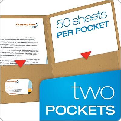 Company Name - 50 sheets PER POCKET two POCKETS