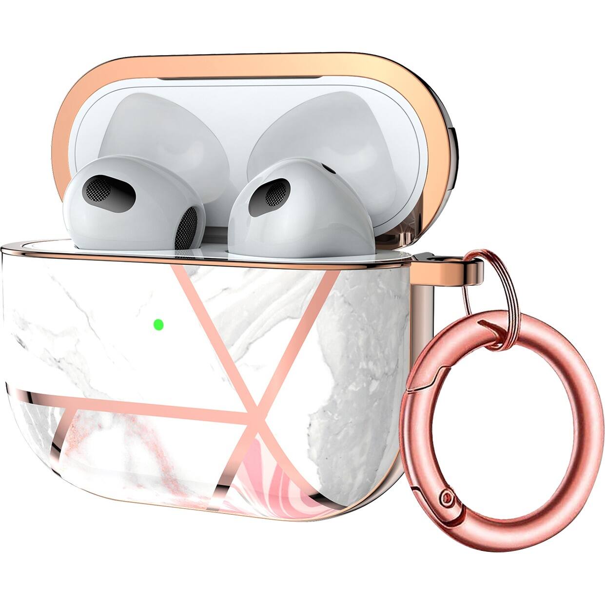 Alt View 11. SaharaCase - Empress Series Marble Case for Apple AirPods (3rd Generation) - Pink.