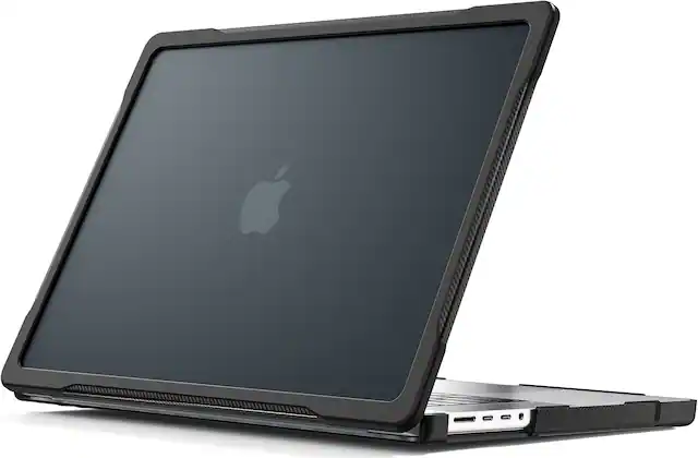 Angle. SaharaCase - Raider Shield Case for Apple MacBook Pro 16'' M4 (2024) and M3 (2023) Laptops - Scorpion Black.